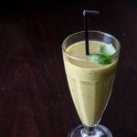 2018-07-22 3. Gang - Buttermilchshake mit Pfirsich und Speckdressing